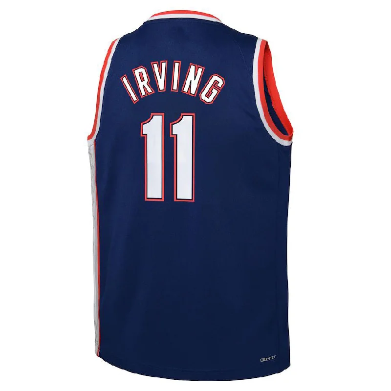 Authentic basketball jersey for fans-B.Nets #11 Kyrie Irving 2021-22 Swingman Jersey City Edition Navy Stitched American Basketball Jersey