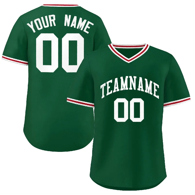 Limited edition baseball jerseys for fans-Custom Green Classic Style Authentic Pullover Baseball Jersey