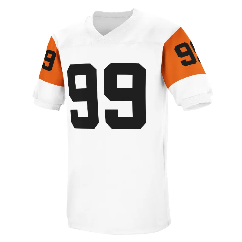 White (orange sleeves)