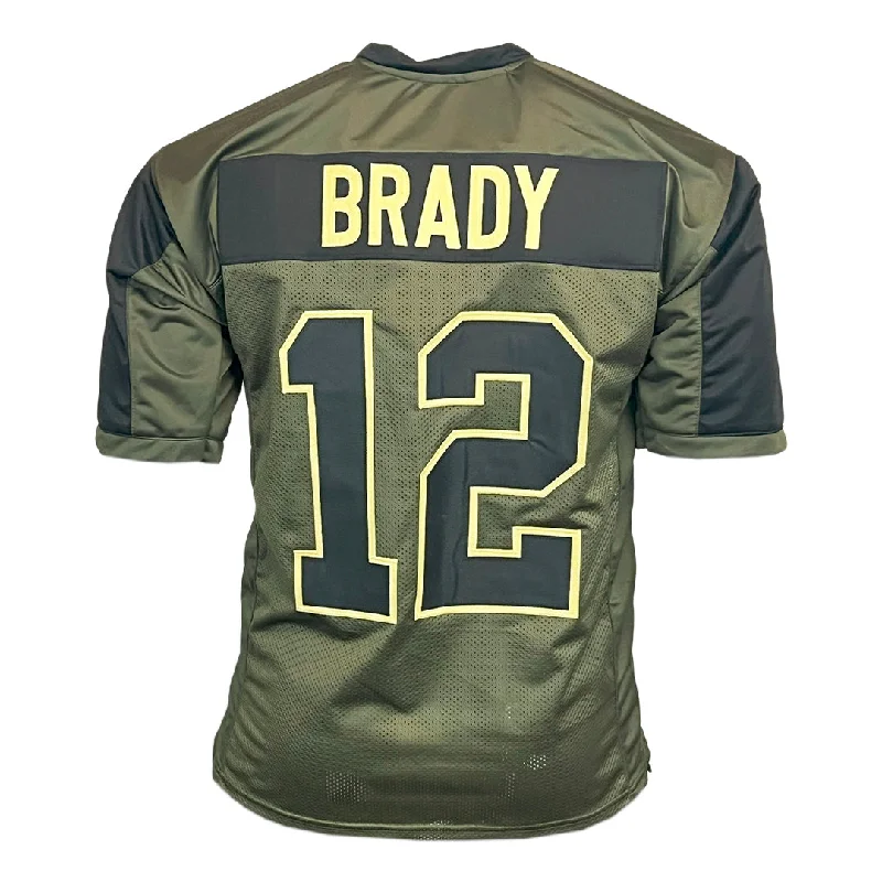 Personalized soccer jersey for youth leagues-Tom Brady Unsigned Salute to Service Football Jersey