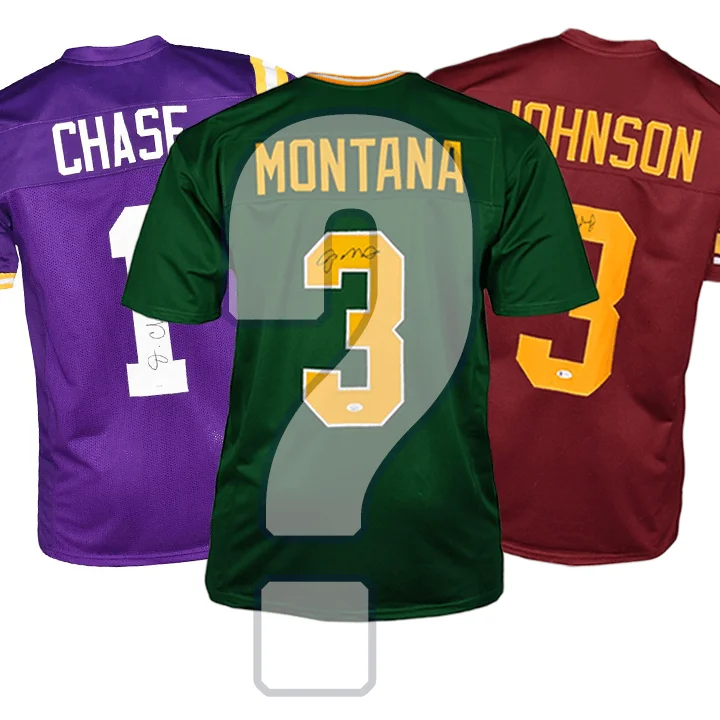 Custom soccer jersey with side mesh panels for breathability-Autograph Mystery Box: Signed COLLEGE Football Jersey