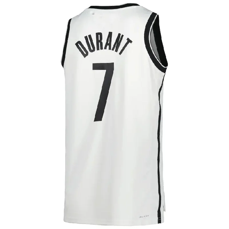 Personalized basketball jersey with custom patches-B.Nets #7 Kevin Durant Unisex 2022-23 Swingman Jersey White Association Edition Stitched American Basketball Jersey