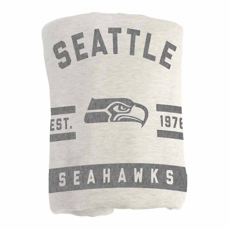 High-quality team blankets for fans-Seattle Seahawks Oatmeal Sweatshirt Blanket