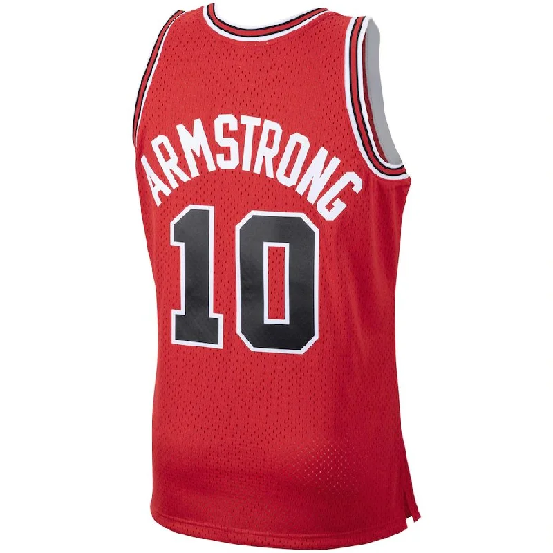 Basketball jersey with unique fabric blends for comfort-C.Bulls #10 B.J. Armstrong Mitchell & Ness 1990-91 Hardwood Classics Swingman Jersey Scarlet Stitched American Basketball Jersey