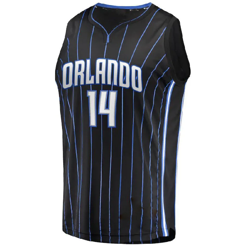 Custom basketball jersey with player details on the back-O.Magic #14 Gary Harris Fanatics Branded  2021-22 Fast Break Replica Jersey Black Stitched American Basketball Jersey