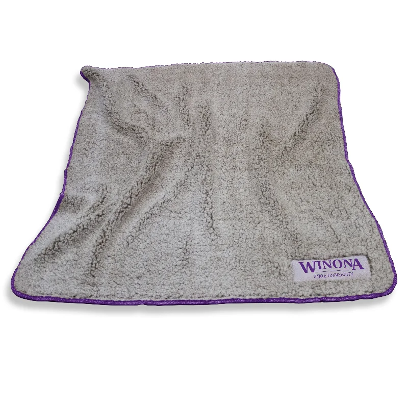 Team logo beach towels for summer events-Winona State Frosty Fleece