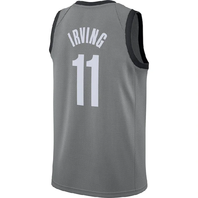 Custom basketball jersey for charity auctions-B.Nets #11 Kyrie Irving Jordan Brand 2020-21 Swingman Jersey Statement Edition Gray Stitched American Basketball Jersey