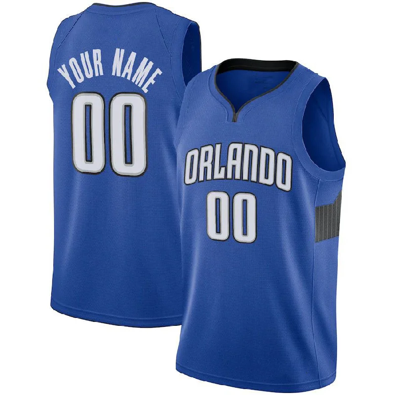 Basketball jersey for tournaments with custom logos-Custom O.Magic 2019-20 Custom Swingman Jersey Royal Statement Edition Stitched Basketball Jersey