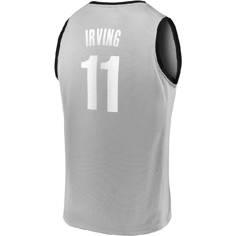 Basketball jersey for high-performance players with added comfort-B.Nets #11 Kyrie Irving Fanatics Branded 2019 Fast Break Player Movement Jersey Statement Edition Charcoal Stitched American Basketball Jersey