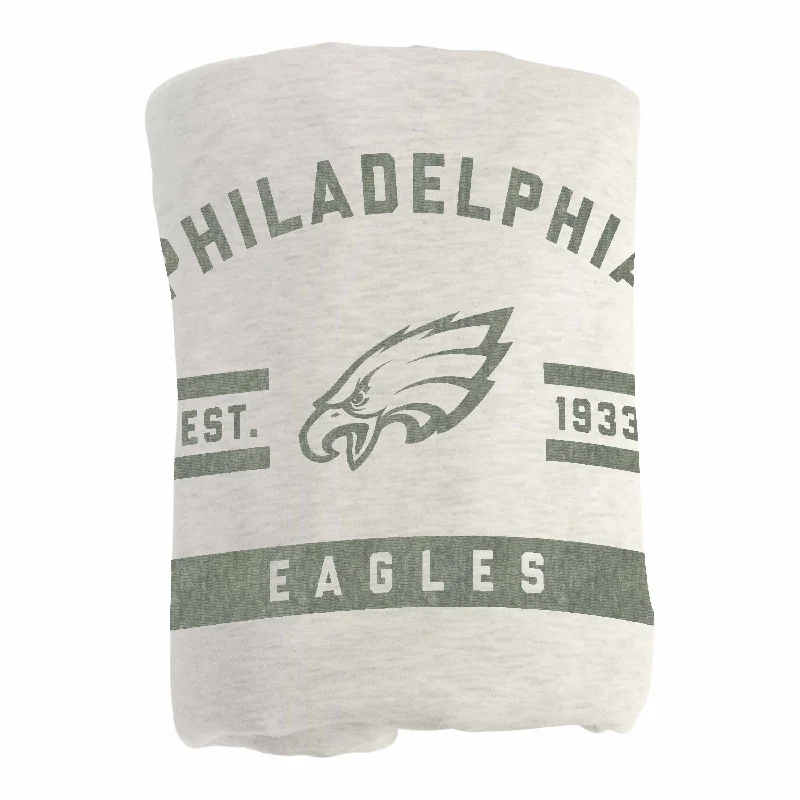 Team comforter sets for bedroom style-Philadelphia Eagles Oatmeal Sweatshirt Blanket