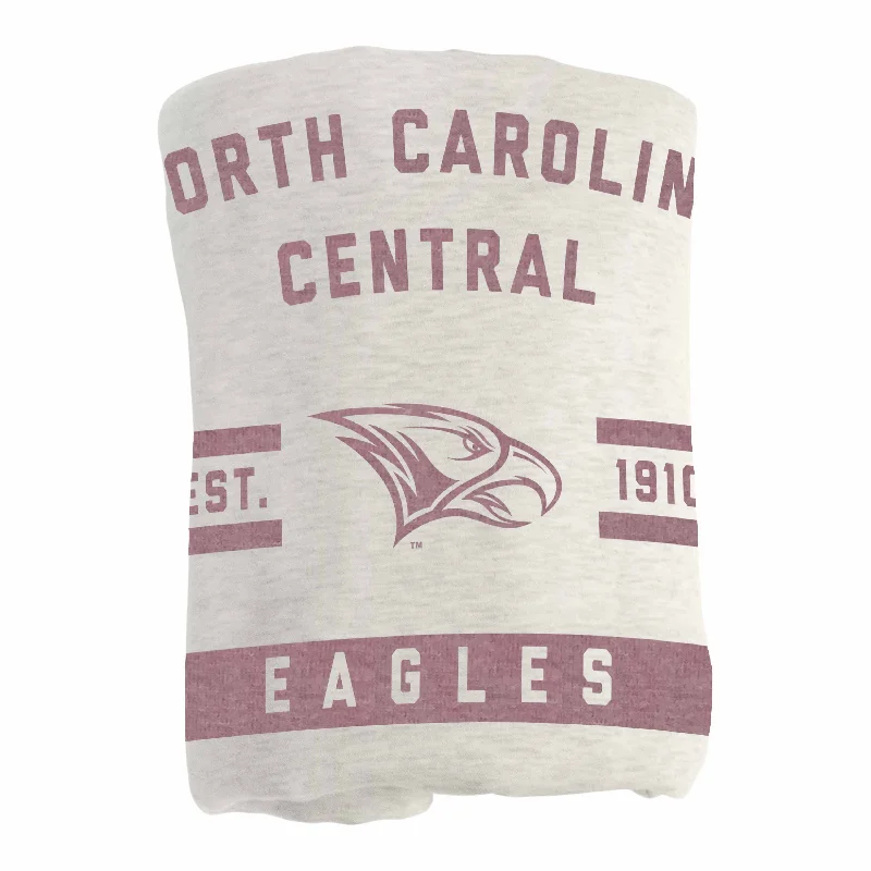 Custom team sheets for sports-themed bedrooms-NC Central Oatmeal Sweatshirt Blanket