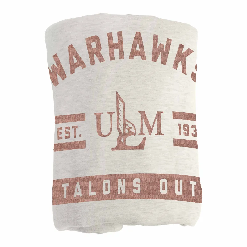 Team logo cushions for armchairs-Louisiana Monroe Oatmeal Sweatshirt Blanket