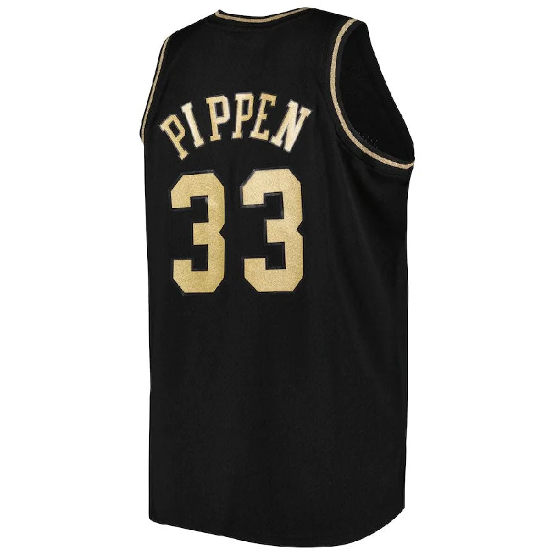 High-quality custom basketball jersey for schools-C.Bulls #33 Scottie Pippen Mitchell & Ness Big & Tall Hardwood Classics 1997-98 Swingman Jersey Black Stitched American Basketball Jersey