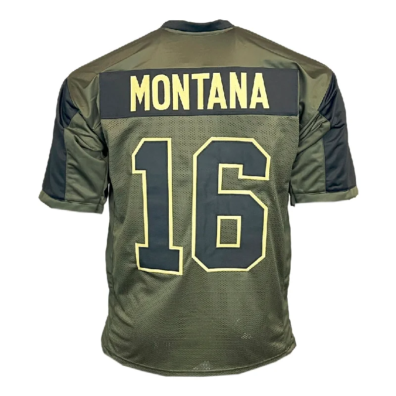 Personalized soccer jersey for tournament play-Joe Montana Unsigned Salute to Service Football Jersey