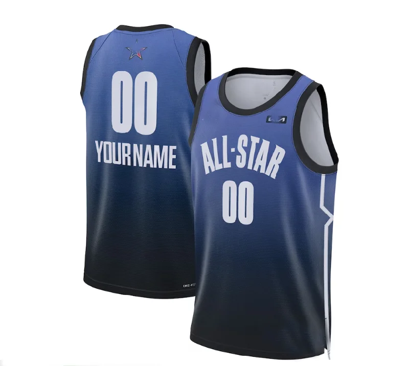 High-quality basketball jersey for youth leagues-Custom 2023 All-Star Game Pick-A-Player Swingman Jersey - Blue Stitched American Basketball Jersey