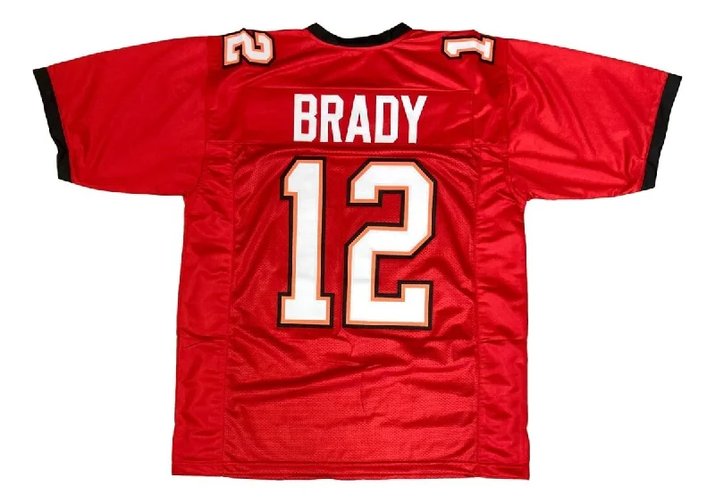 Custom soccer jersey with player details for special events-Tom Brady Tampa Bay Red Football Jersey