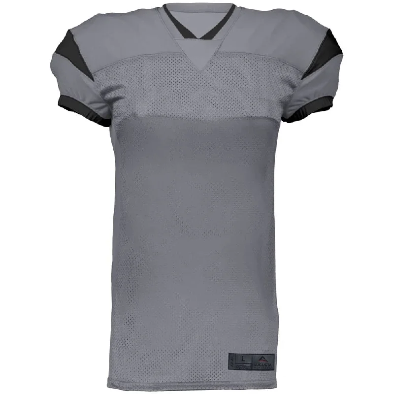 Women’s rugby jerseys with breathable material-Slant Graphite-Black Football Jersey