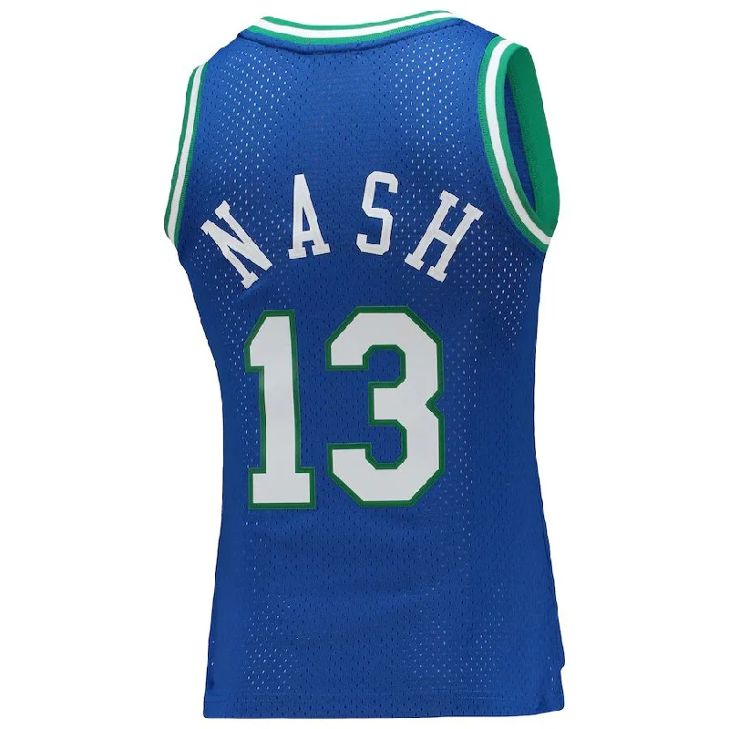 Custom basketball jersey for amateur leagues-D.Mavericks #13 Steve Nash Mitchell & Ness 1998-99 Hardwood Classics Swingman Jersey Blue Stitched American Basketball Jersey