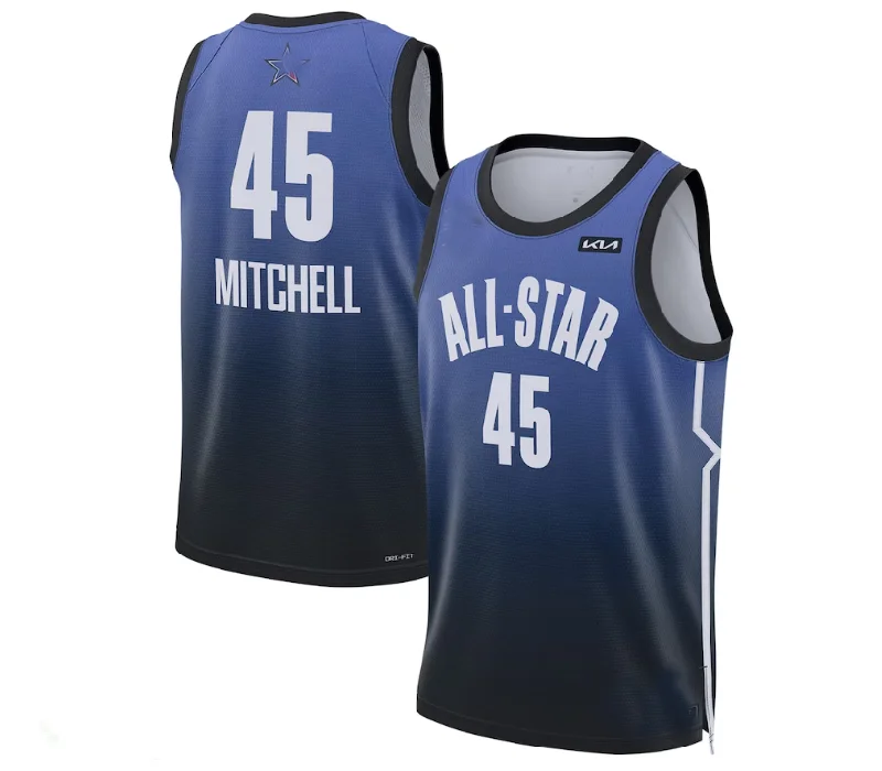 Custom home or away basketball jersey for teams-#45 Donovan Mitchell 2023 All-Star Game Swingman Jersey - Blue Stitched American Basketball Jersey