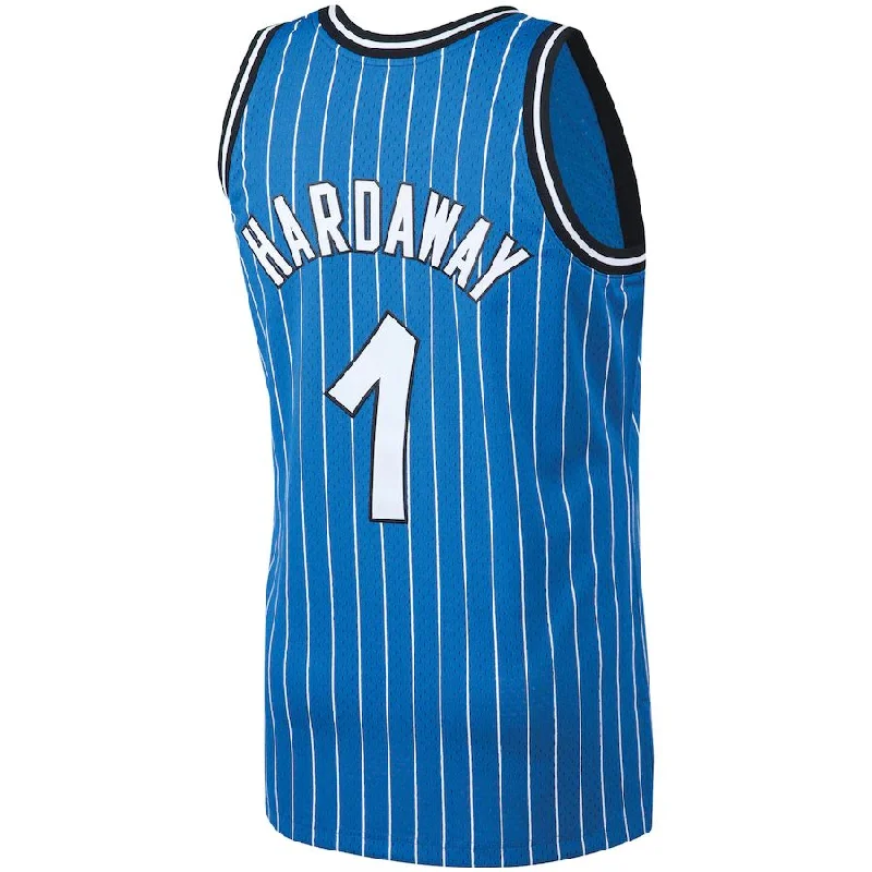 Custom basketball jersey for family and friends’ teams-O.Magic #1 Penny Hardaway Mitchell & Ness Big & Tall Hardwood Classics Jersey Blue Stitched American Basketball Jersey