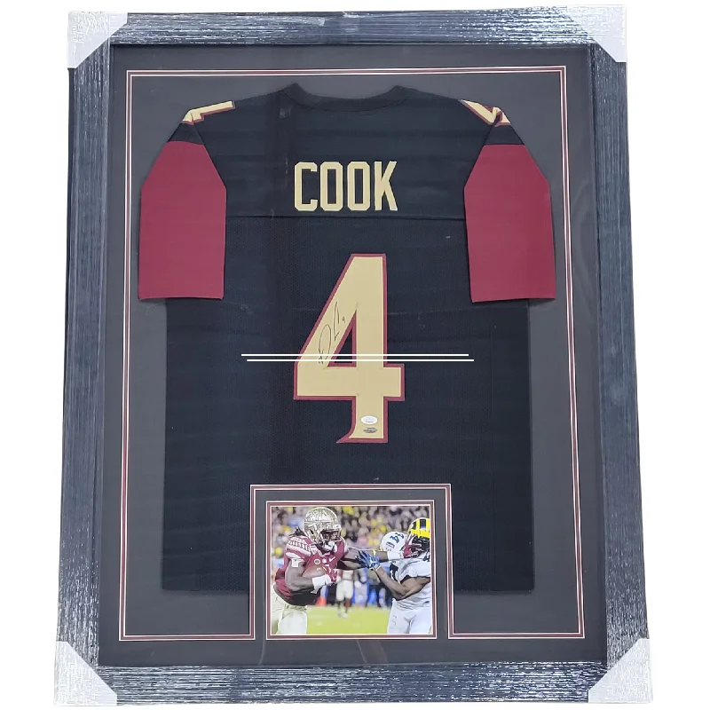 Soccer jersey with adjustable neck for comfort-Dalvin Cook Signed & Professionally Framed College Football Jersey