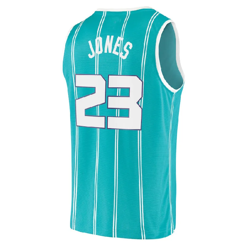 Custom basketball jersey with reinforced stitching for durability-C.Hornets #23 Kai Jones Fanatics Branded 2021-22 Fast Break Replica Jersey Icon Edition Teal Stitched American Basketball Jersey