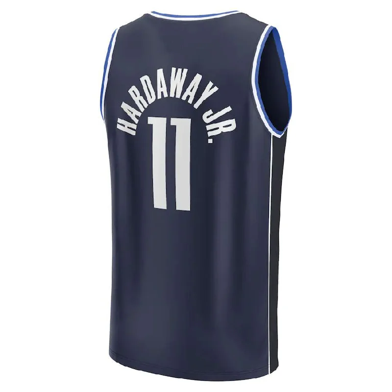 Custom basketball jersey with bold graphic designs-D.Mavericks #11 Tim Hardaway Jr Fanatics Branded 2022-23 Fast Break Replica Jersey Statement Edition Navy Stitched American Basketball Jersey