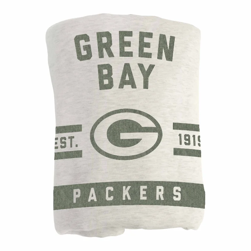 Team kitchen towels with team logo-Green Bay Packers Oatmeal Sweatshirt Blanket