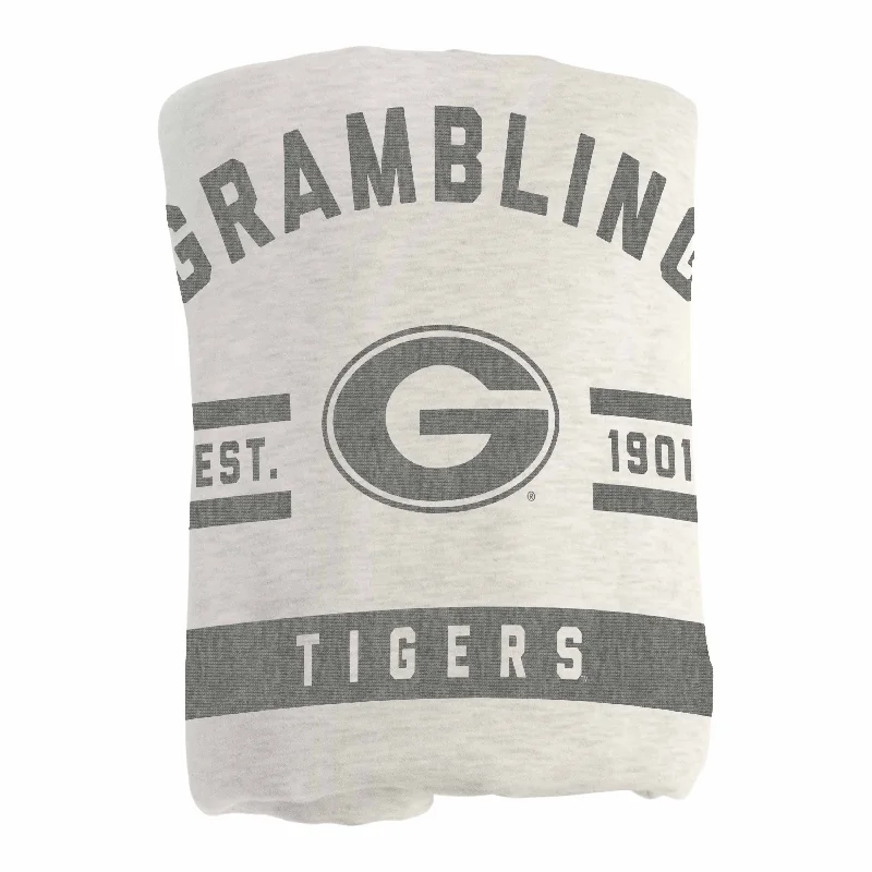 Custom team towels for home use-Grambling State Sublimated Sweatshirt Blanket