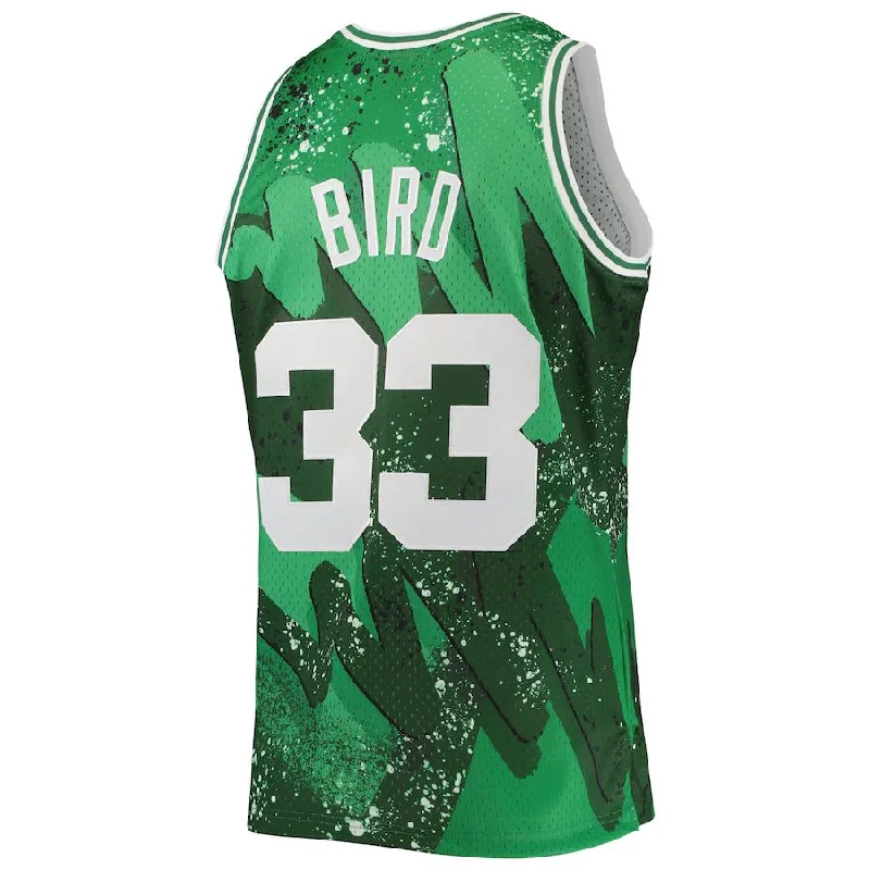 Personalized basketball jersey with name and number-B.Celtics #33 Larry Bird Mitchell & Ness Hardwood Classics 1985-86 Hyper Hoops Swingman Jersey Kelly Green Stitched American Basketball Jersey