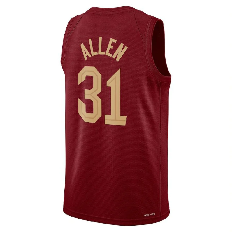 Personalized basketball jersey with team slogans-C.Cavaliers #31 Jarrett Allen 2022-23 Swingman Jersey Wine Icon Edition Stitched American Basketball Jersey