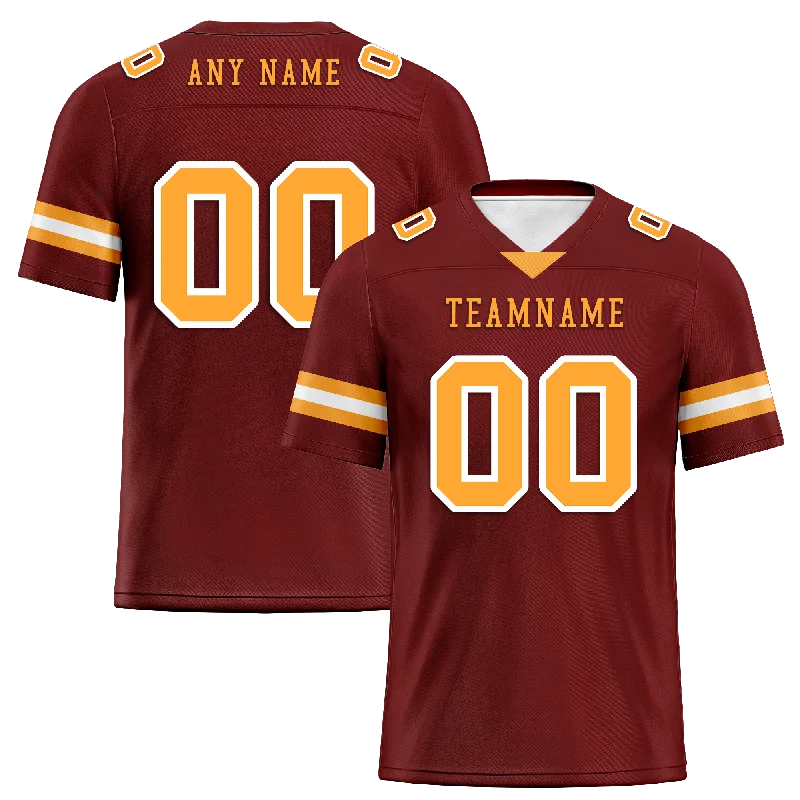 Personalized soccer jersey for special events-Custom Brown Classic Style Personalized Authentic Football Jersey FBJ02-bd0a70af