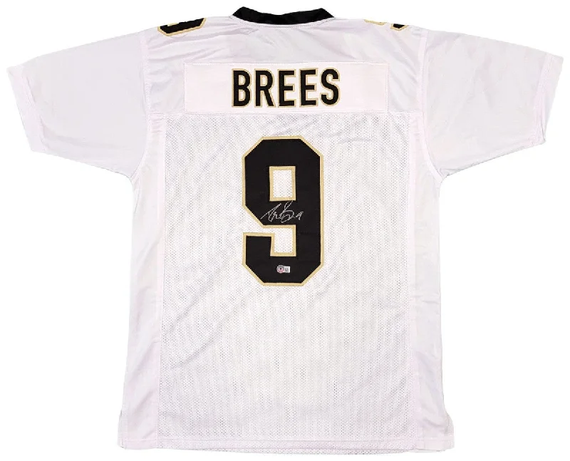 Personalized soccer jersey with custom design-Drew Brees New Orleans Signed White Football Jersey BAS