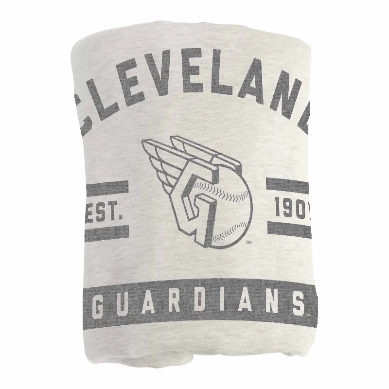 Team home textiles for sports fanatics-Cleveland Guardians Oatmeal Sweatshirt Blanket