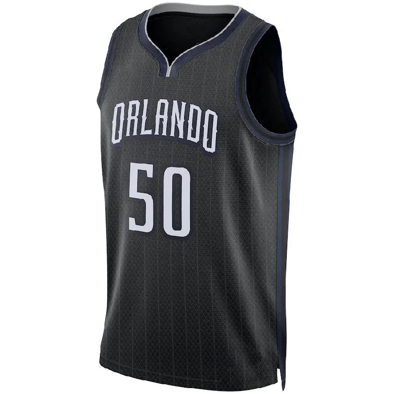 Custom basketball jersey for travel teams-O.Magic #50 Cole Anthony Unisex 2022-23 Swingman Jersey City Edition Black Stitched American Basketball Jersey