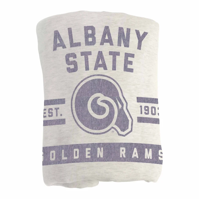 Personalized team duvet covers for fans-Albany State Oatmeal Sweatshirt Blanket