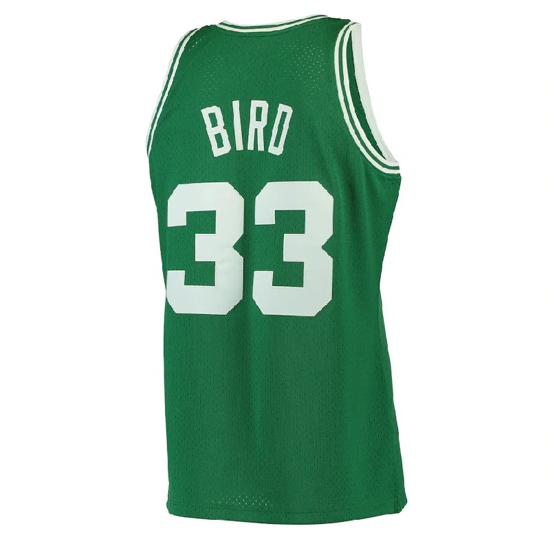 Retro basketball jerseys for collectors-B.Celtics #33 Larry Bird Mitchell & Ness 1985-86 Hardwood Classics Swingman Jersey Kelly Green Stitched American Basketball Jersey