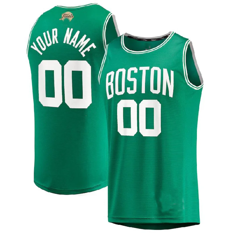 Basketball jersey with performance-enhancing fabric-Custom B.Celtics Fanatics Branded 2022 Finals Fast Break Replica Jersey Kelly Green Icon Edition American Stitched Basketball Jersey