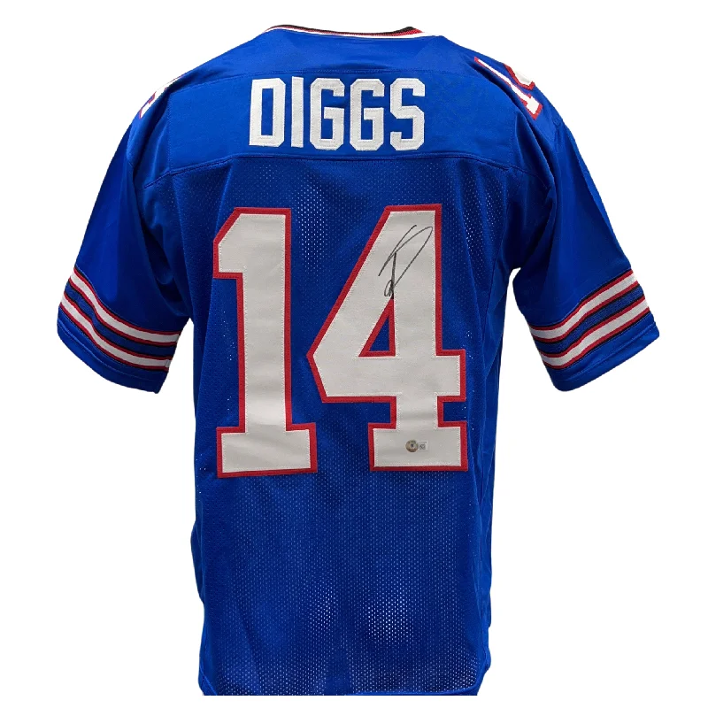 Personalized soccer jersey for charity events-Stefon Diggs Signed Custom Blue Football Jersey