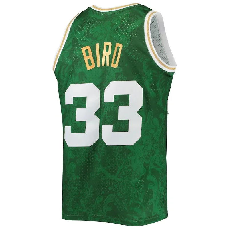 Personalized basketball jersey for family reunion teams-B.Celtics #33 Larry Bird Mitchell & Ness Hardwood Classics 1985-86 Lunar New Year Swingman Jersey Kelly Green Stitched American Basketball Jersey