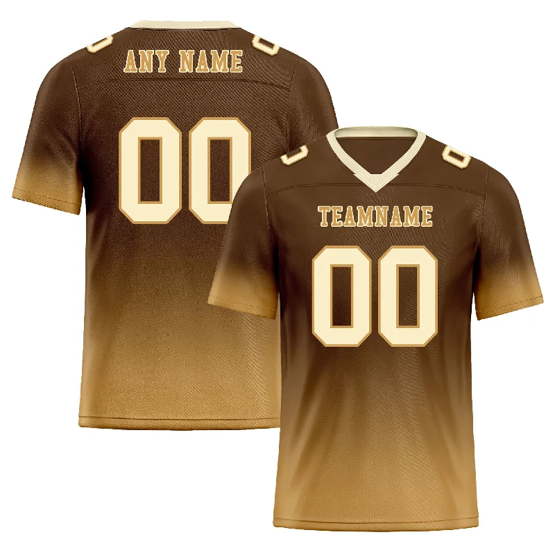 Personalized soccer jersey for tournament play-Custom Camel Fade Fashion Personalized Authentic Football Jersey FBJ02-D06093