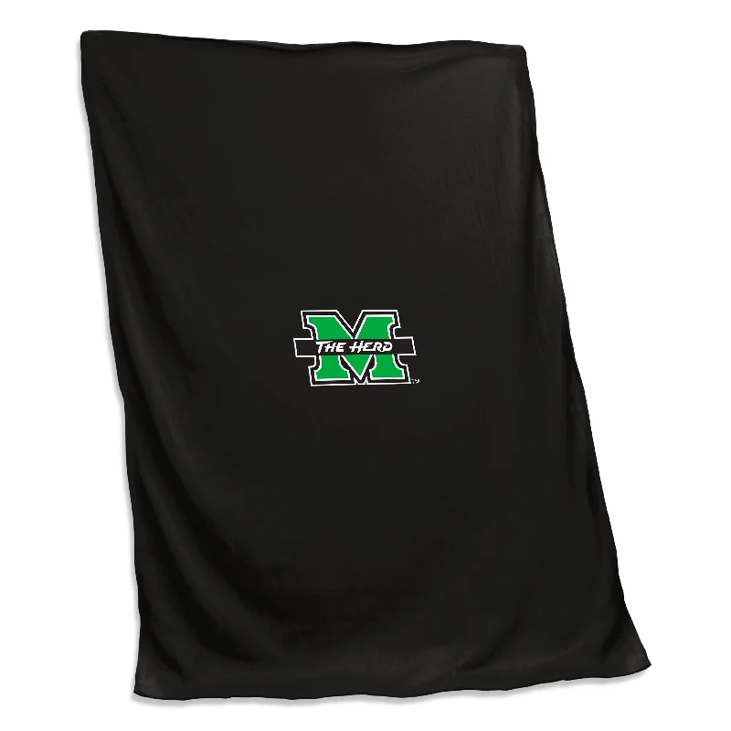 Custom team bath mats for bathrooms-Marshall Screened Sweatshirt Blanket