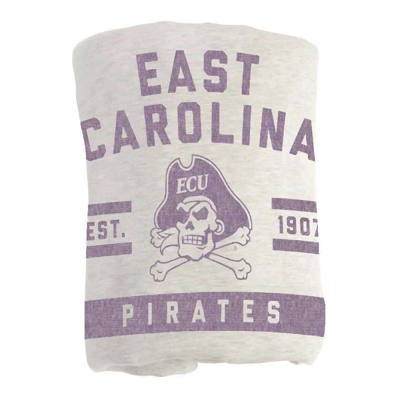 Team logo ottomans for home spaces-East Carolina Oatmeal Sweatshirt Blanket