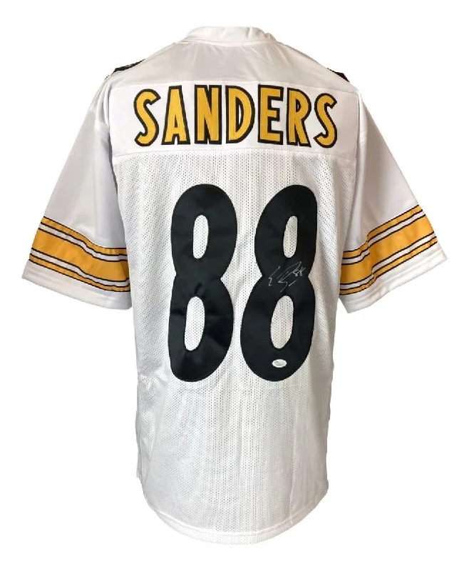 Custom soccer jersey with sublimated designs-Emmanuel Sanders Pittsburgh Signed White Football Jersey JSA