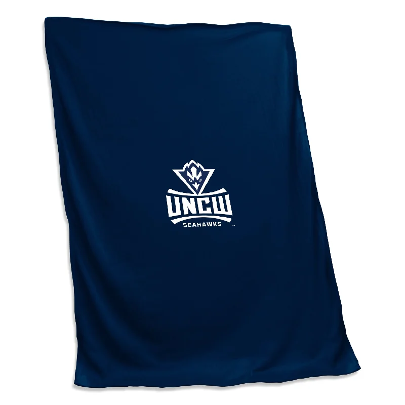 Official team logo home textiles for supporters-UNC Wilmington Screened Sweatshirt Blanket