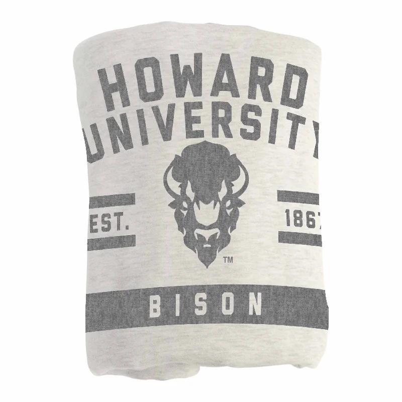 Team-themed laundry bags for sports gear-Howard University Sublimated Sweatshirt Blanket