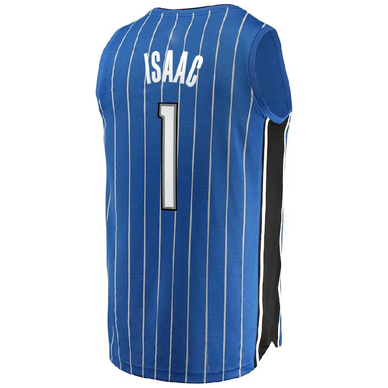 Custom basketball jersey with custom team colors-O.Magic #1 Jonathan Isaac Fanatics Branded  Fast Break Player Jersey - Icon Edition - Blue Stitched American Basketball Jersey