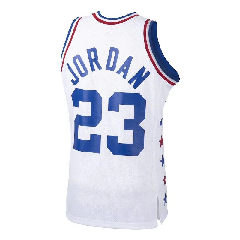 Authentic basketball jersey for fans-E.Conference #23 Michael Jordan Mitchell & Ness 1985 All-Star Game Authentic Jersey  White Stitched American Basketball Jersey