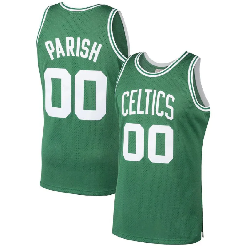 Basketball jersey for retro-style fans-Custom B.Celtics Robert Parish Mitchell & Ness 1985-86 Hardwood Classics Swingman Player Jersey  Kelly Green American Stitched Basketball Jersey