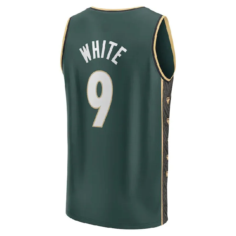 Basketball jersey with mesh side panels for airflow-B.Celtics #9 Derrick White Fanatics Branded 2022-23 Fastbreak Jersey City Edition Kelly Green Stitched American Basketball Jersey